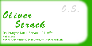 oliver strack business card